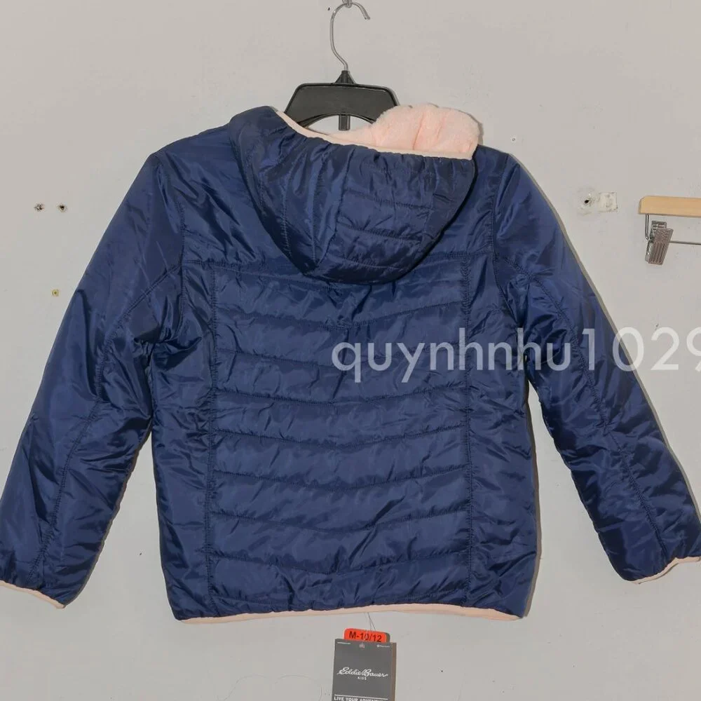 Eddie Bauer Girls’ Faux Fur Reversible Jacket